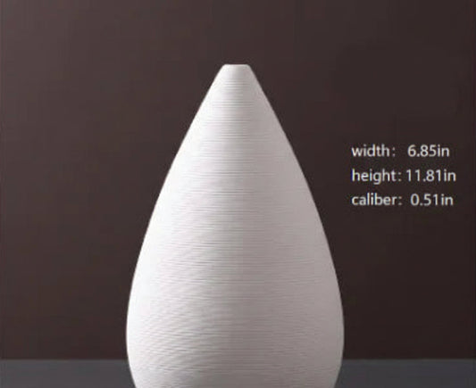 Dluxe Ave. Minimalist White Ceramic Vase