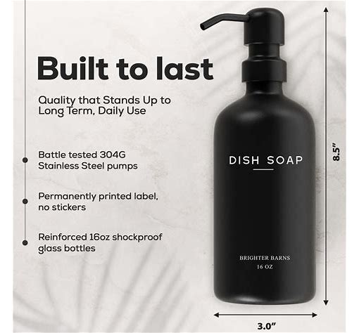 Dluxe Ave. Soap Dispenser Set - Perfect Bathroom Sets Home Decor(White & Black)