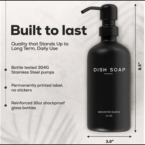 Dluxe Ave. Soap Dispenser Set (White & Black)