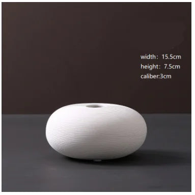 Dluxe Ave. Minimalist White Ceramic Vase