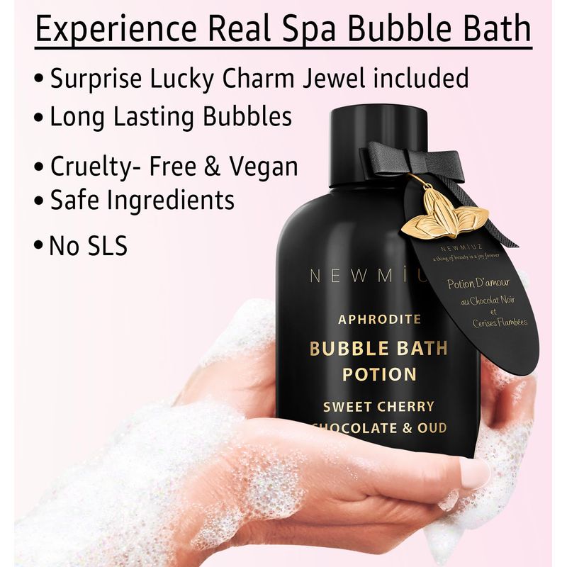Dluxe Ave. Premium Bubble Bath - Long Lasting Foaming Bubbles - Romantic Bath for Couples