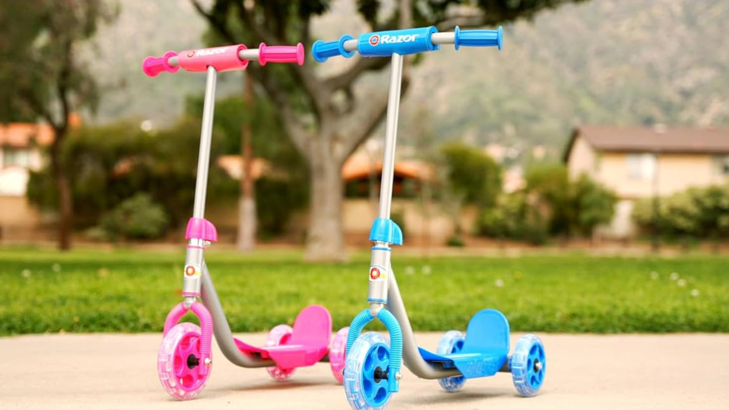 Dluxe Ave. Lil Kick Scooter 3-wheel design/Wide slip-resistant deck/ Padded T-Bar