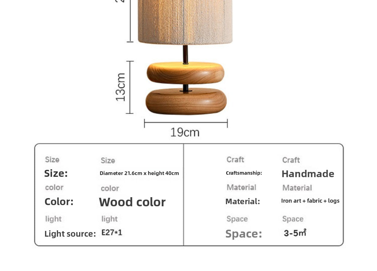 Dluxe Ave. Solid Wood Japanese Retro Table Lamp