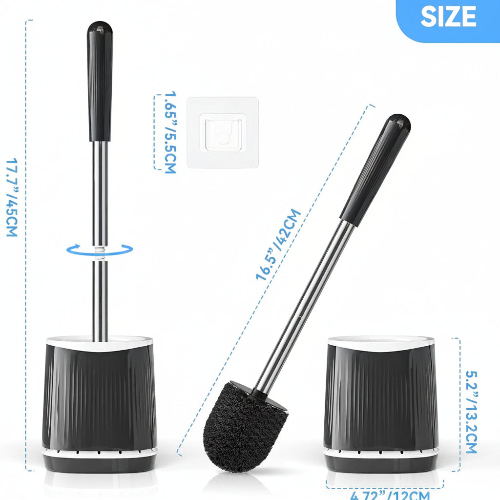 Dluxe Ave. Toilet Brush and Holder Set (2 Black)