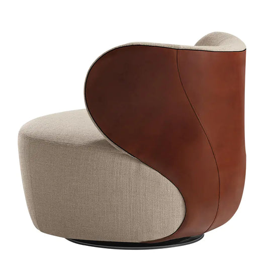 Dluxe Ave. Modern Minimalist Swivel Chair for Small Spaces