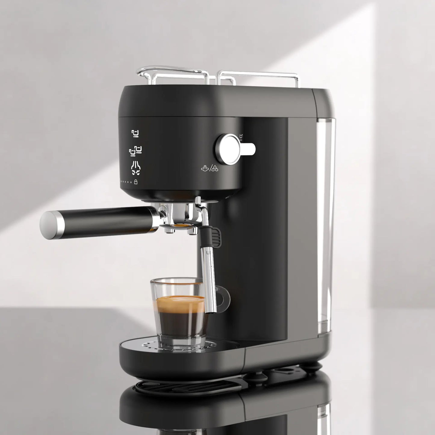 Dluxe Ave. Espresso Machine with Milk Frother and Grinder 110V.