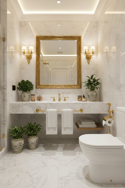 Dluxe Ave. Waterproof Toilet Paper Holder/ Gold Brass Design