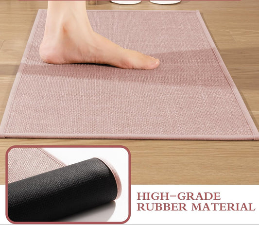 Dluxe Ave. Pink Bathroom Rug Sets/ 2 Piece, Absorbent