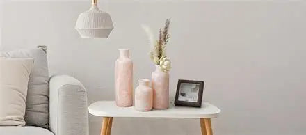 Dluxe Ave. Resin 3 Piece Vase Set (Pink)