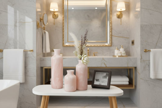 Dluxe Ave. Resin 3 Piece Vase Set (Pink)