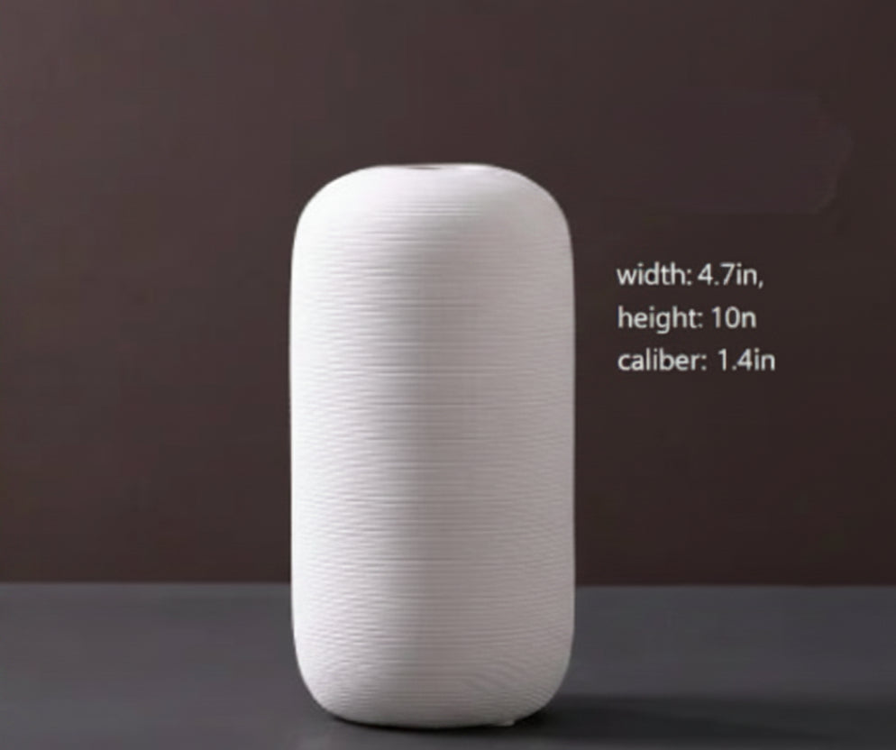 Dluxe Ave. Minimalist White Ceramic Vase