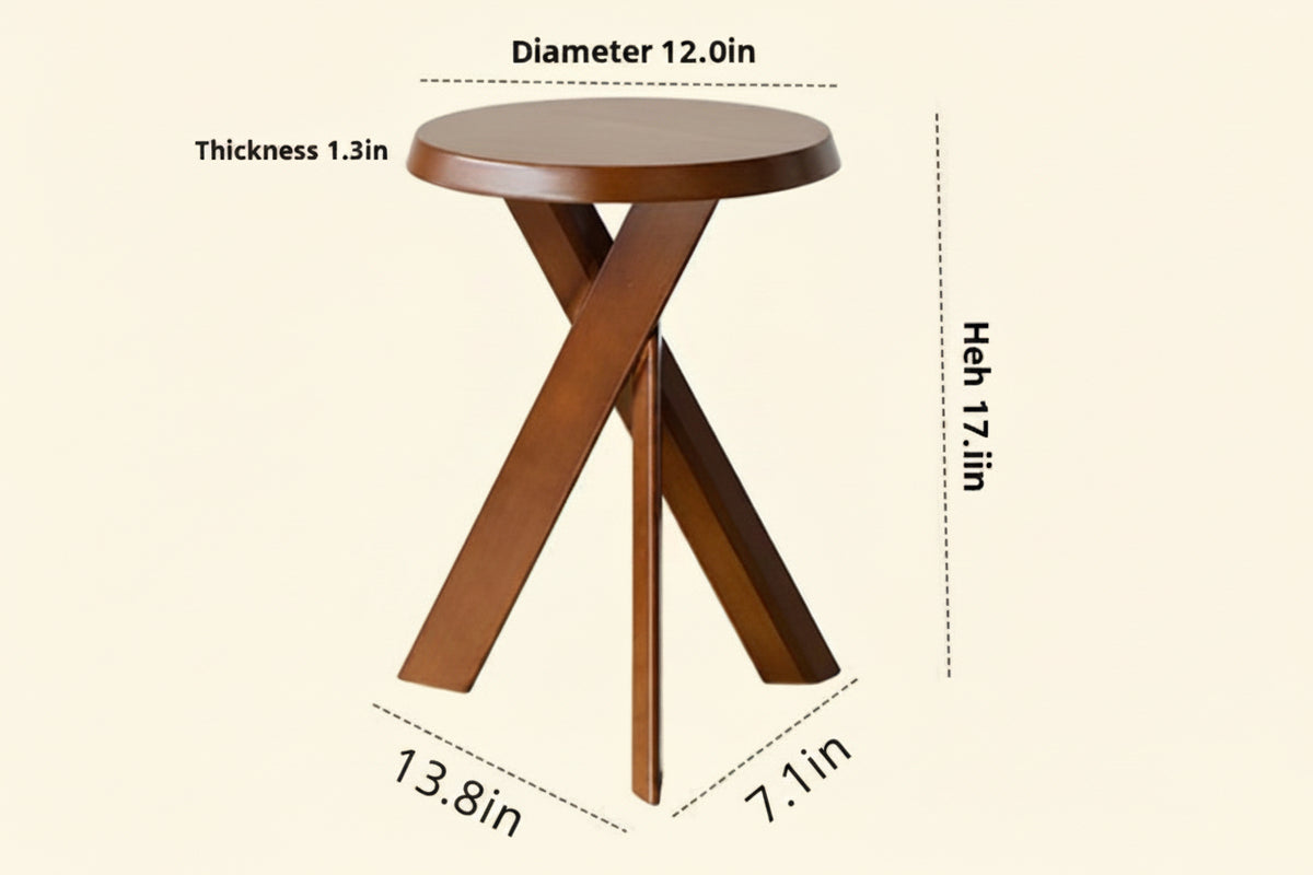 Solid Wood Side Table Japanese Wabi-Sabi Style Coffee Table