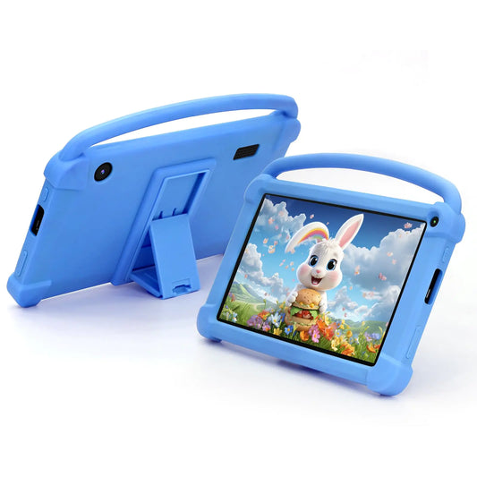 Dluxe Ave. Kids Tablet 7 inch for Boys Girls Android 12 Tablets for Kids 4GB RAM 32GB ROM Toddler Tablet WIFI Bluetooth Safety Eye IPS Screen Parental Control Dual Camera Shockproof Case for Educational Games.