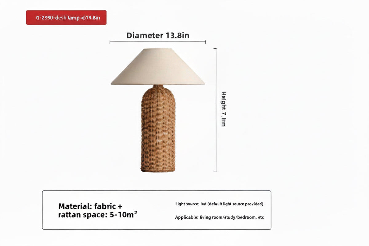 Dluxe Ave. Wabi-Sabi Style Bedside Table Lamp
