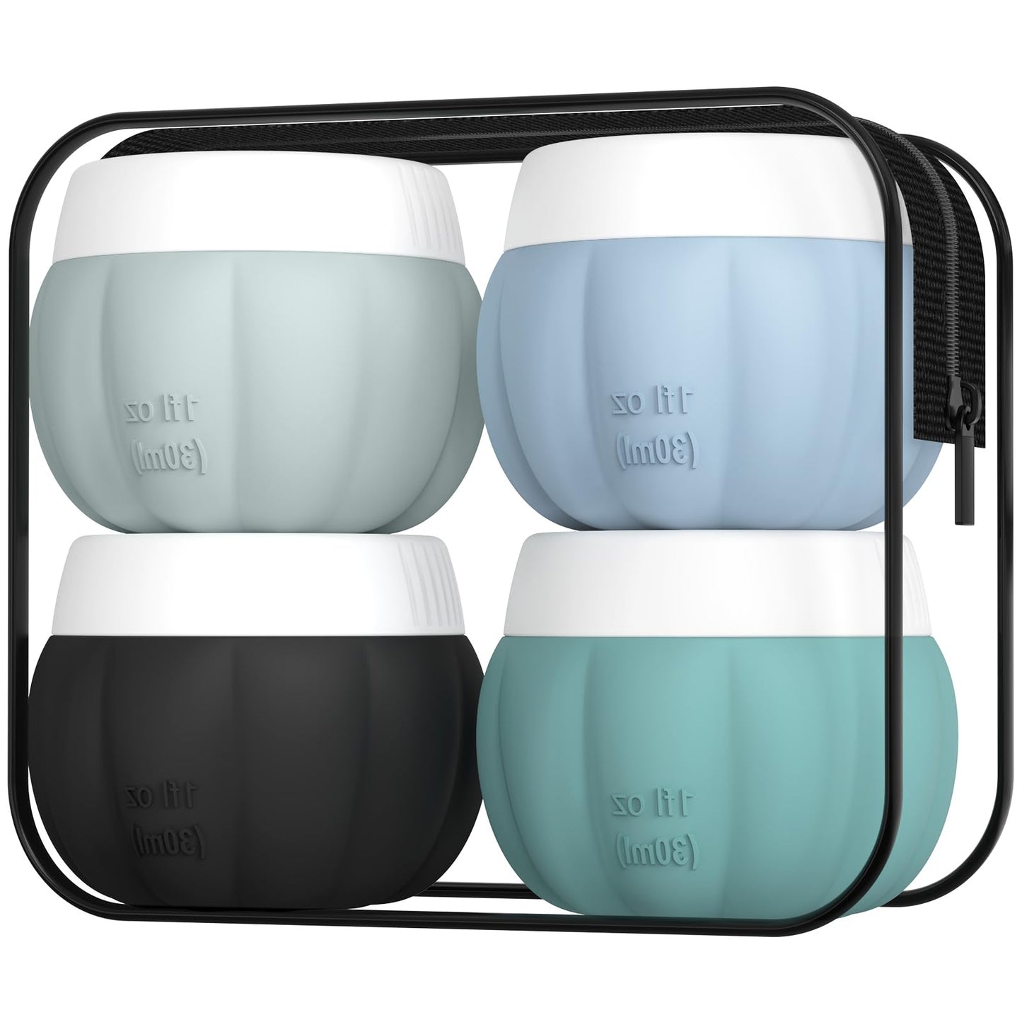 Dluxe Ave. Travel Containers for Toiletries/ Leak Proof /1OZ Silicone/ TSA Approved
