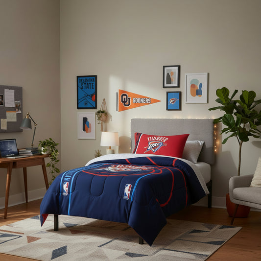 Dluxe Ave. (TWIN) 2Pcs NBA Comforter and Sham Set
