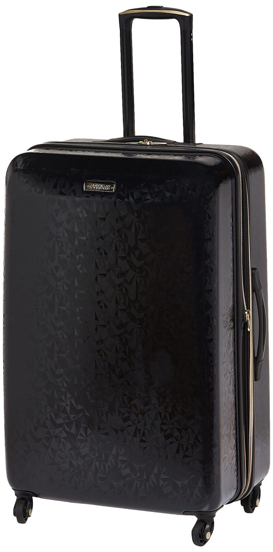 Dluxe Ave. Belle Voyage Hardside Luggage with Spinner Wheels/ (Black Checked)/Large 28-Inch