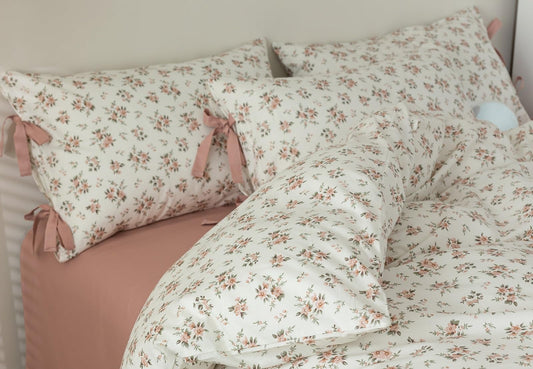 Dluxe Ave. ( TWIN) Cotton {Duvet Cover} Bedding Set/ Blush Pink