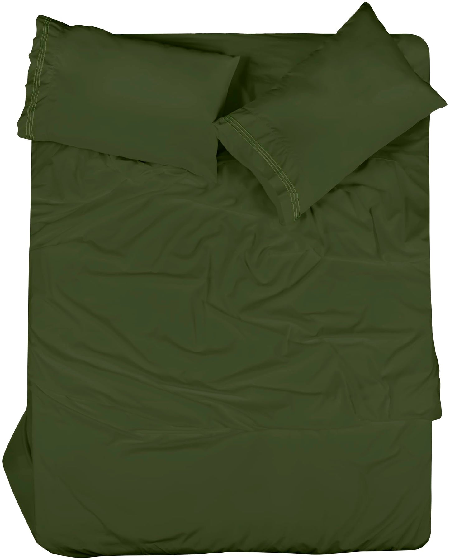 Dluxe Ave. ( QUEEN ) 4 Pcs Sheets Set,1800 Microfiber, Hotel Luxury Collection, Hunter Green Queen
