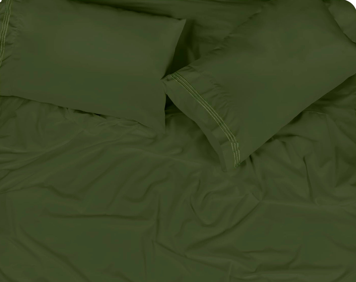 Dluxe Ave. ( QUEEN ) 4 Pcs Sheets Set,1800 Microfiber, Hotel Luxury Collection, Hunter Green Queen