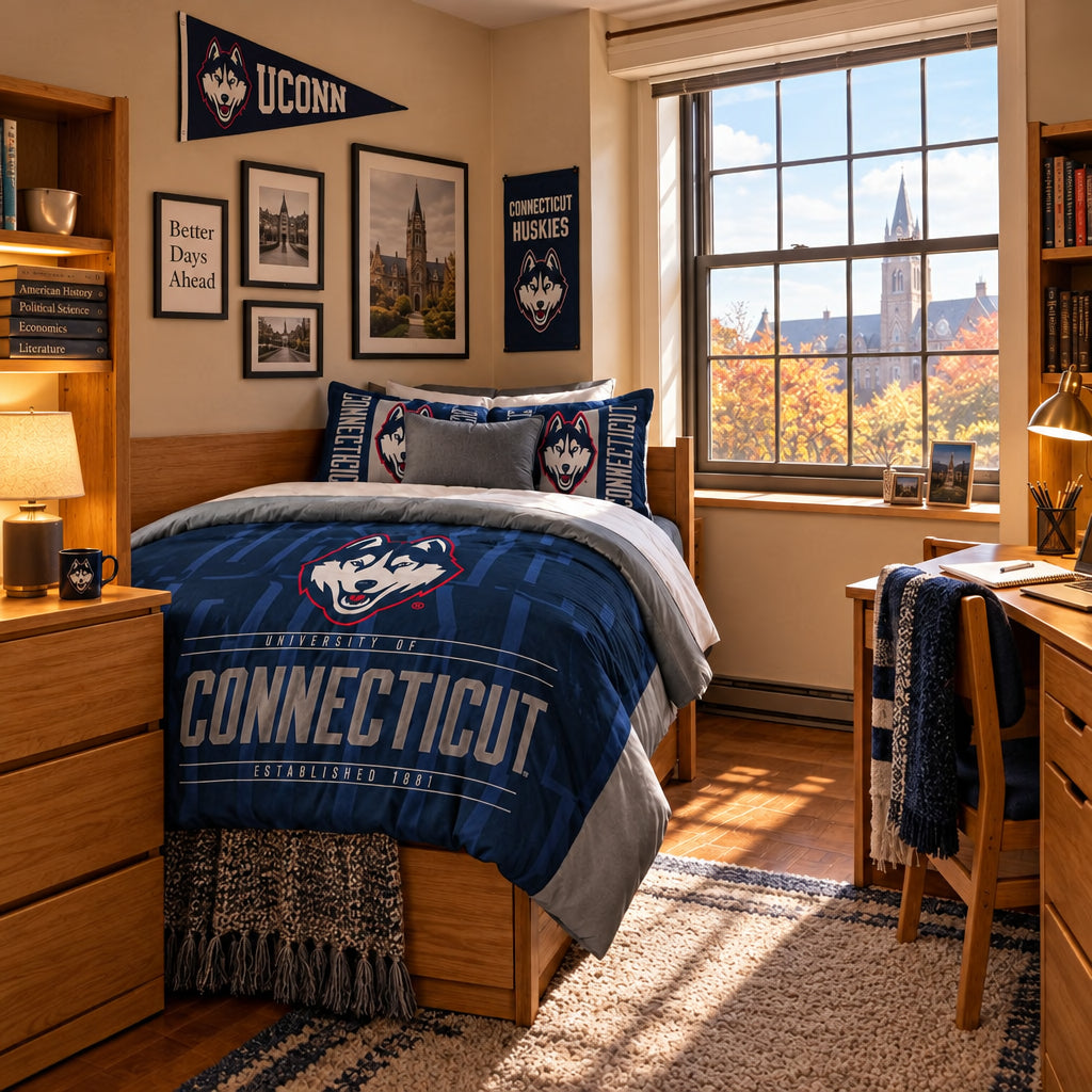 Dluxe Ave. (FULL/ QUEEN) NCAA 4 Pcs Comforter Set