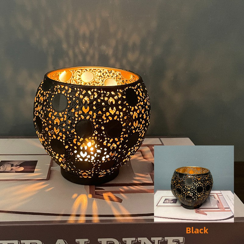 Wrought Iron Spherical Candle Holder