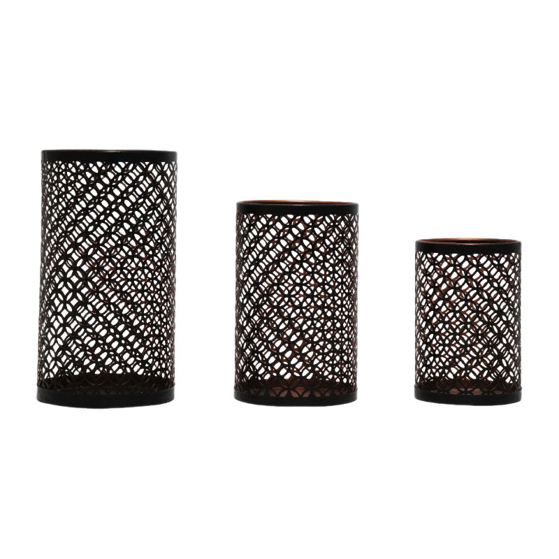 Moroccan Iron Hollow Vintage Candle Holder