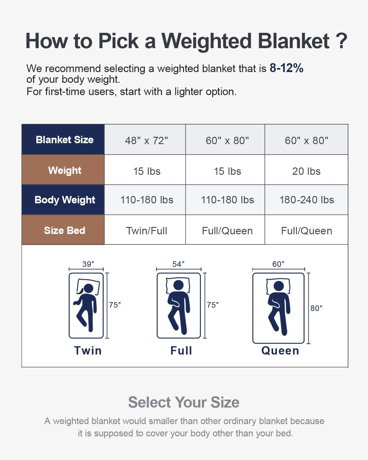 Dluxe Ave.(QUEEN) Sherpa Weighted Blanket/ Dual Sided Soft Fuzzy/ Dark Grey