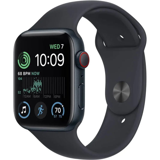 Dluxe Ave. Apple Watch SE (2nd Gen) (GPS + Cellular 40mm) - Midnight Aluminum Case with Midnight Sport Band S/M (Renewed)