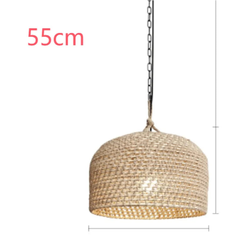 Dluxe Ave. Vintage Hotel Homestay Bedroom Light Hemp Rope Woven Zen Tea Room