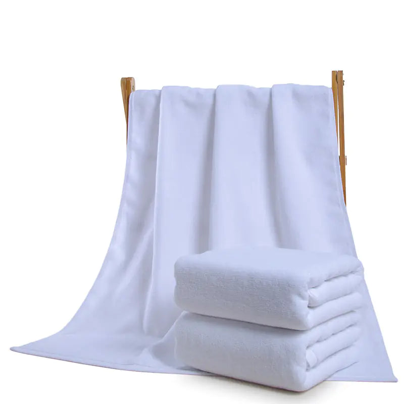Dluxe Ave. Thick White Cotton Hotel Bath Towel
