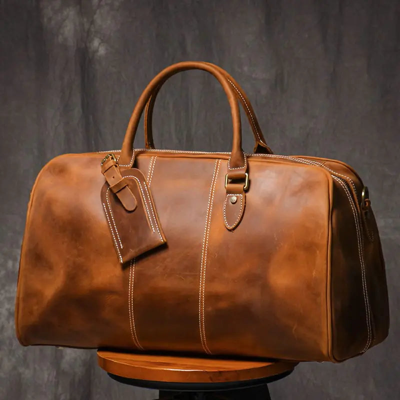 Dluxe Ave. Genuine Leather Travel Tote & Crossbody Bag