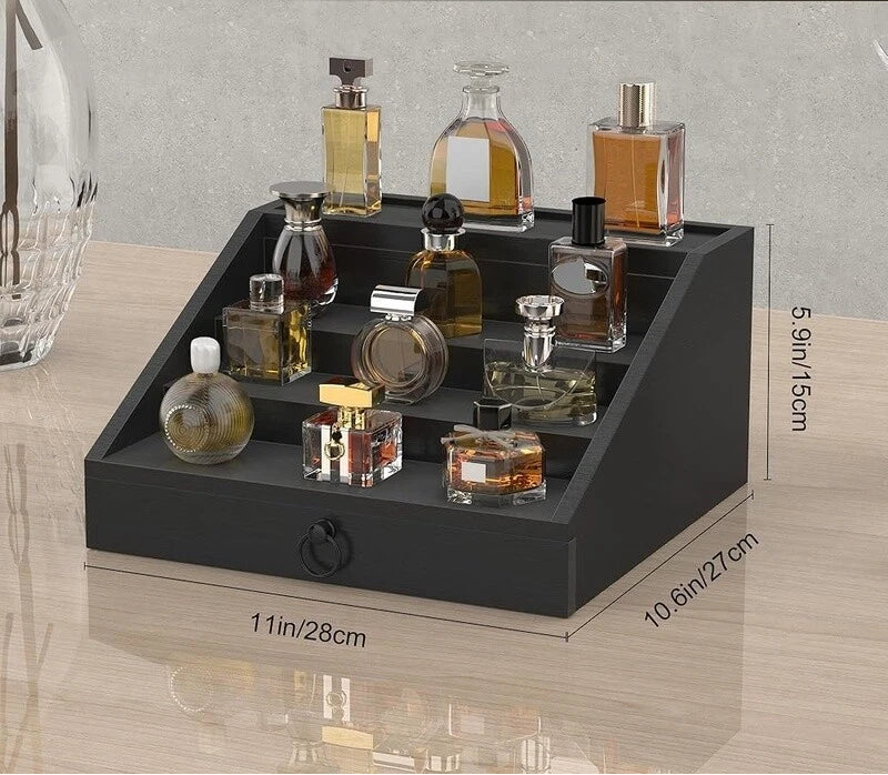 Dluxe Ave. Men Enhanced 5 Tier Cologne Stand (Classy Black)
