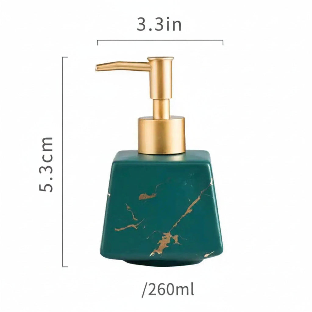 Dluxe Ave. Ceramic Marble Bathroom Pump Bottles for Liquids