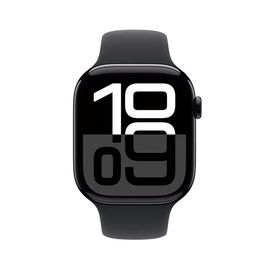 Dluxe Ave. Apple Watch Series 10 (GPS 42MM) Jet Black Aluminum Case with Black Sport Band M/L (Renewed)