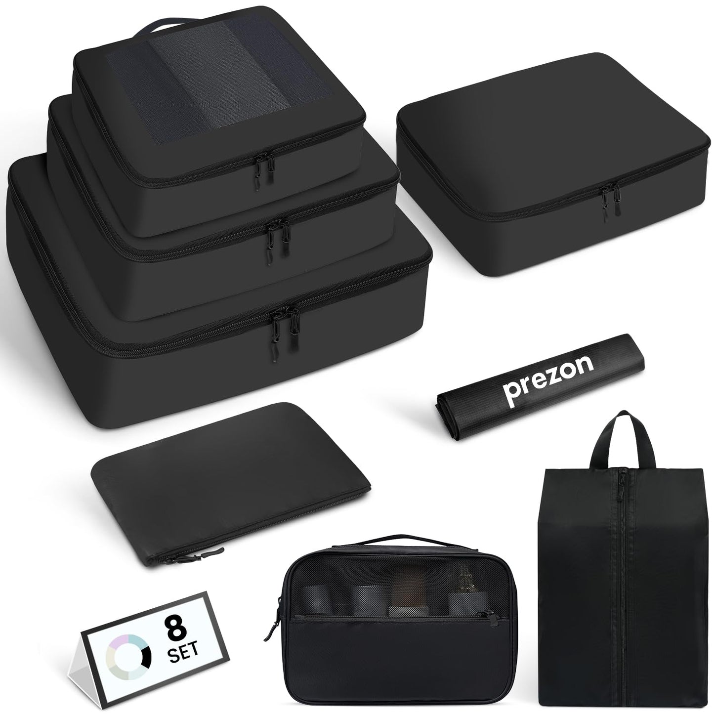 Dluxe Ave. 8 Set Durable Luggage Organizer/ Travel Essentials