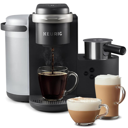 Dluxe Ave. Single Serve Coffee Latte and Cappuccino Maker/ Dark Charcoal