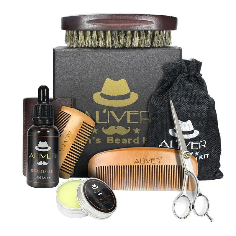 Dluxe Ave. Beard Comb, Beard Balm, Grooming Tools Set