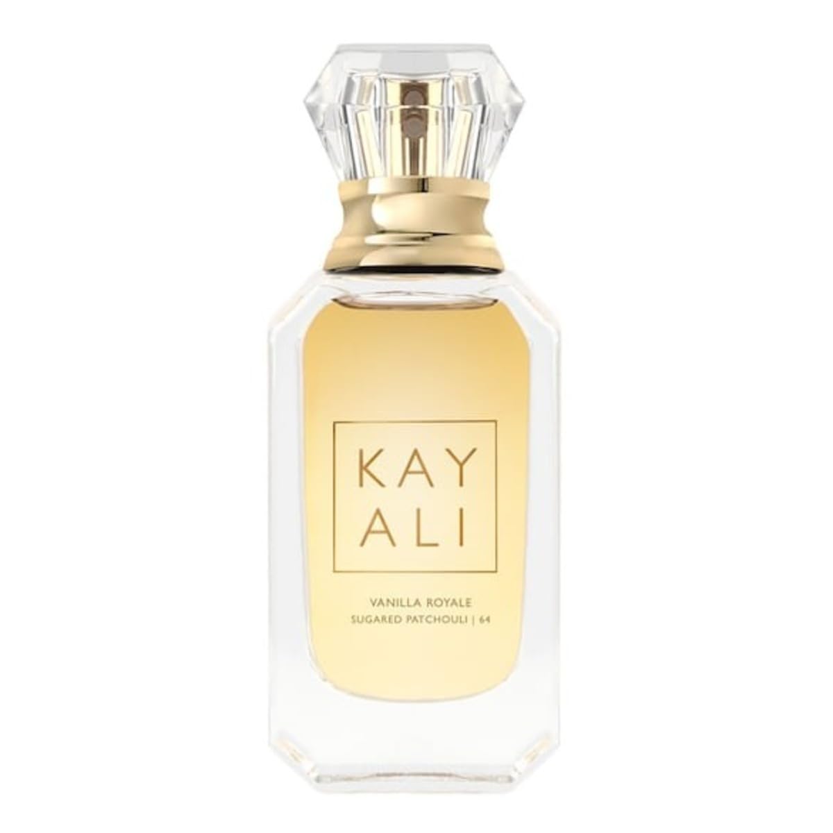 Dluxe Ave. Kayali By Huda Beauty Vanilla Royale Sugared Patchouli | 64 Limited Edition Eau De Parfum TRAVEL SIZE (10 ml / 0.34 fl oz)