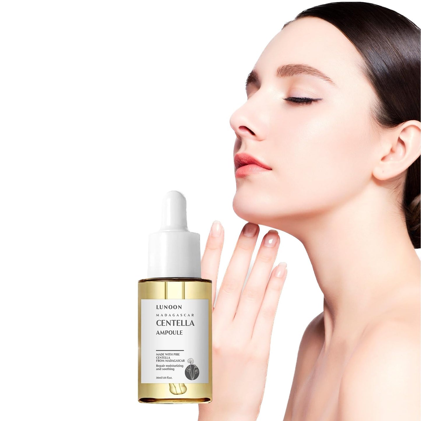 Dluxe Ave. 30 ML Centella Asiatica Ampoule Facial Serum，Soothing Care Hypoallergenic Hydrating Centella Asiatica Extract Face Serum. (1 Pcs)