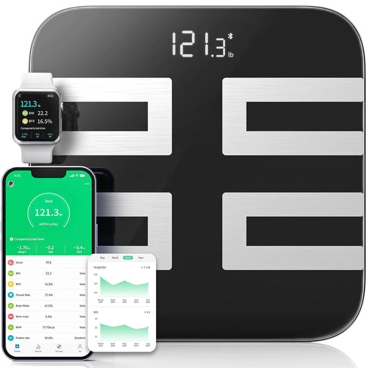 Dluxe Ave. NLV Smart Scale for Body Weight Digital Bathroom Scale LED Display BMI Body