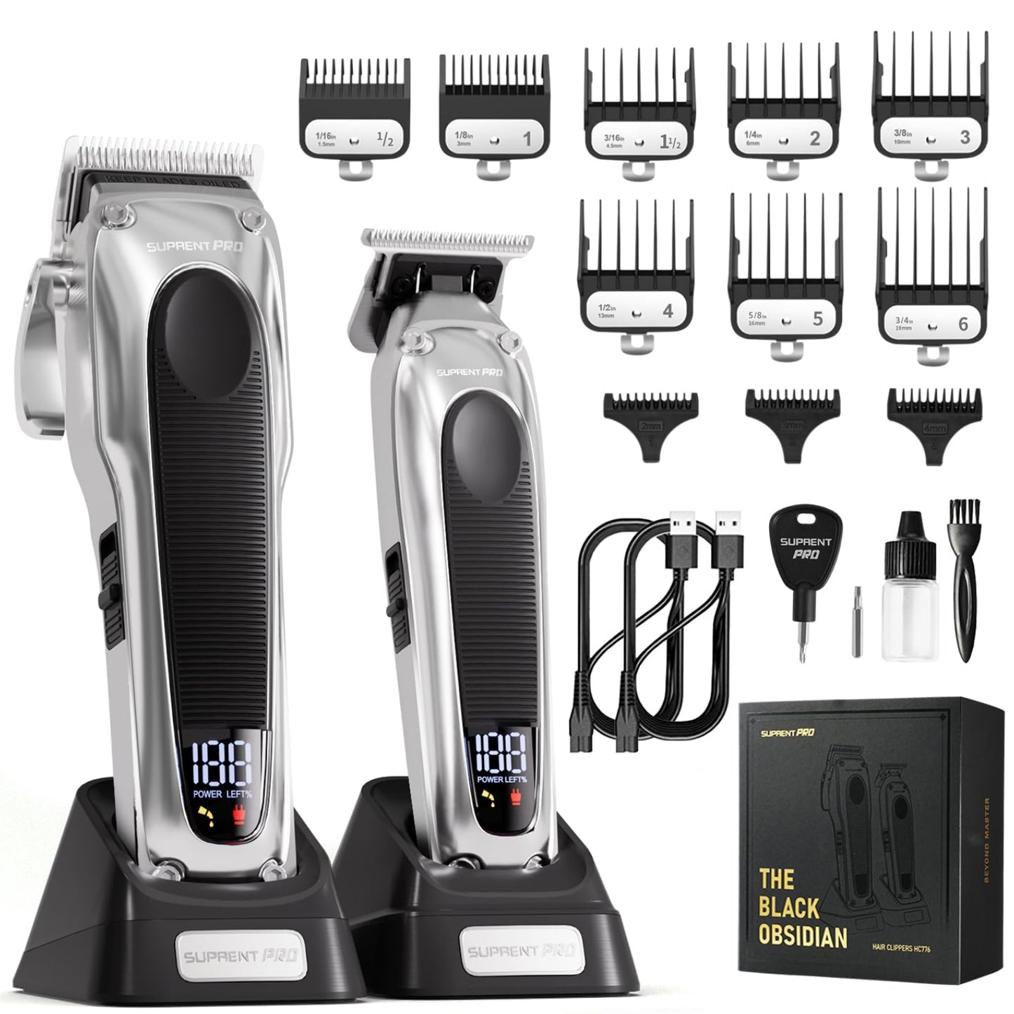 Dluxe Ave.  Professional Hair Clippers for Men/ Silver
