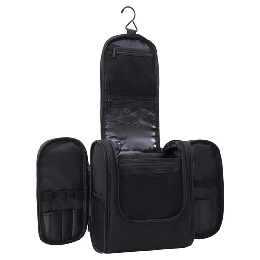 Dluxe Ave. Toiletry Bag with Metal Hanging Hook 7 / Black