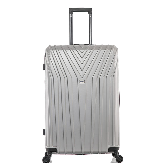 Dluxe Ave. Durable Lightweight Hardside Suitcase/ Spinner Wheels/ 28-Inch Large (Grey)