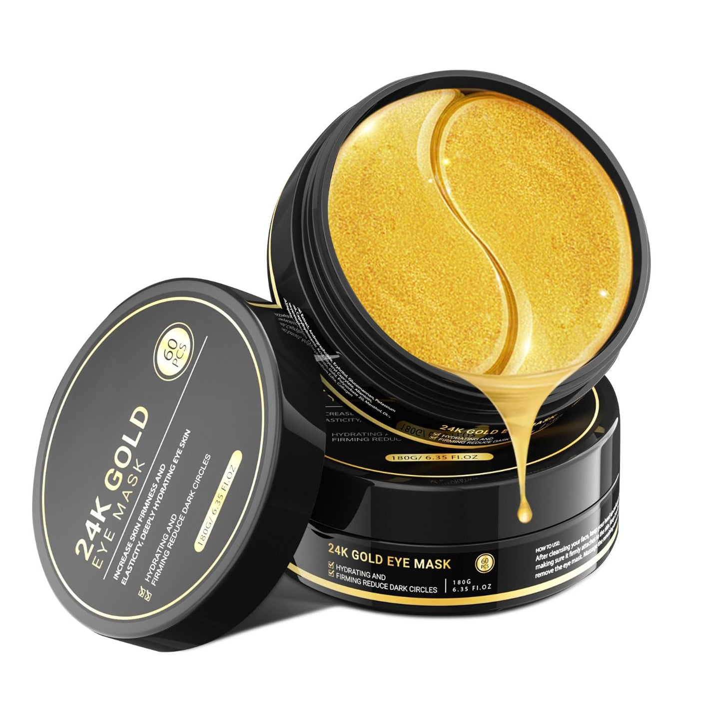 Dluxe Ave. 120 Pcs 24K Gold Eye Patches/ Collagen Under Eye Mask