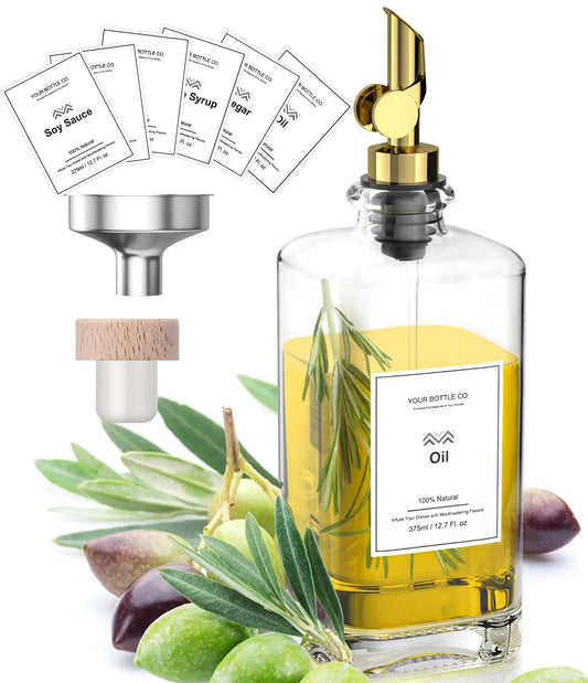 Dluxe Ave. Glass Olive Oil Dispenser Bottle / 12.7Oz