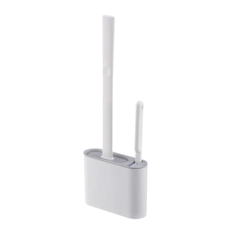 Dluxe Ave. Wall-mounted Toilet Brush and Holder with Silicone Head