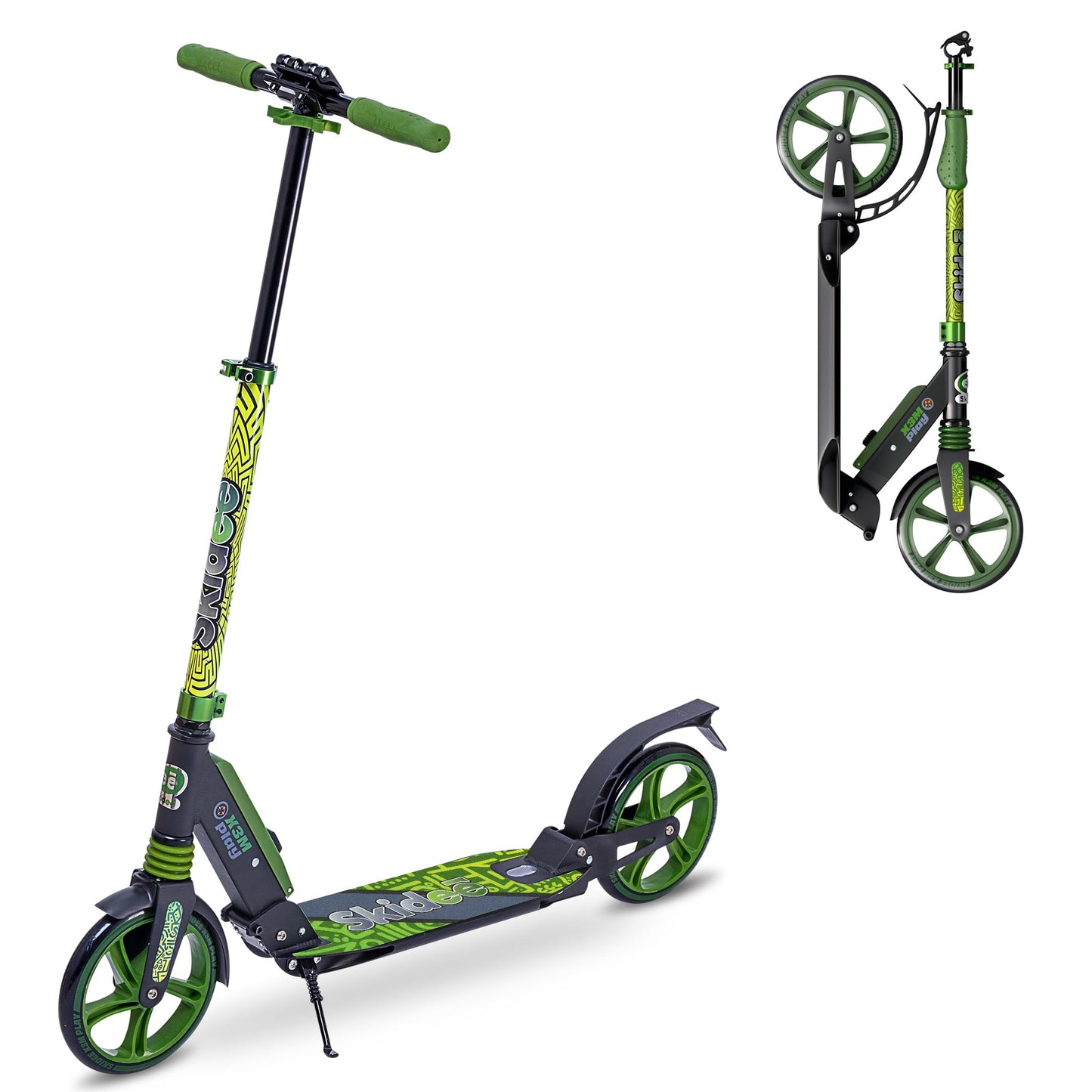 Dluxe Ave. SKIDEE Scooter for Kids Ages 6-12 -Scooters for Teens 12 Years and Up-Adult Scooter with Anti-Shock Suspension -Scooter for Kids 8 Years and Up with 4 Adjustment Levels Handlebar Up to 41 Inches High