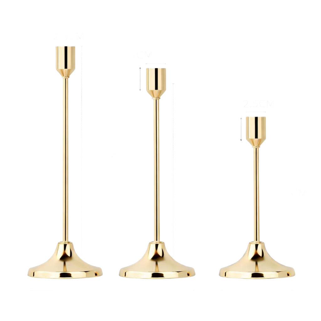 European-style metal candle holder