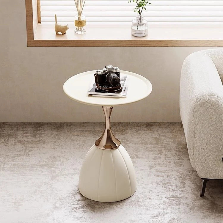 Simple Modern Iron Cream-Style Side Table for Living Room Bedroom